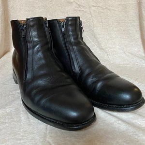 Allen Edmonds York Double Zipper Leather Chelsea Boots (Black) (US Men's 9)